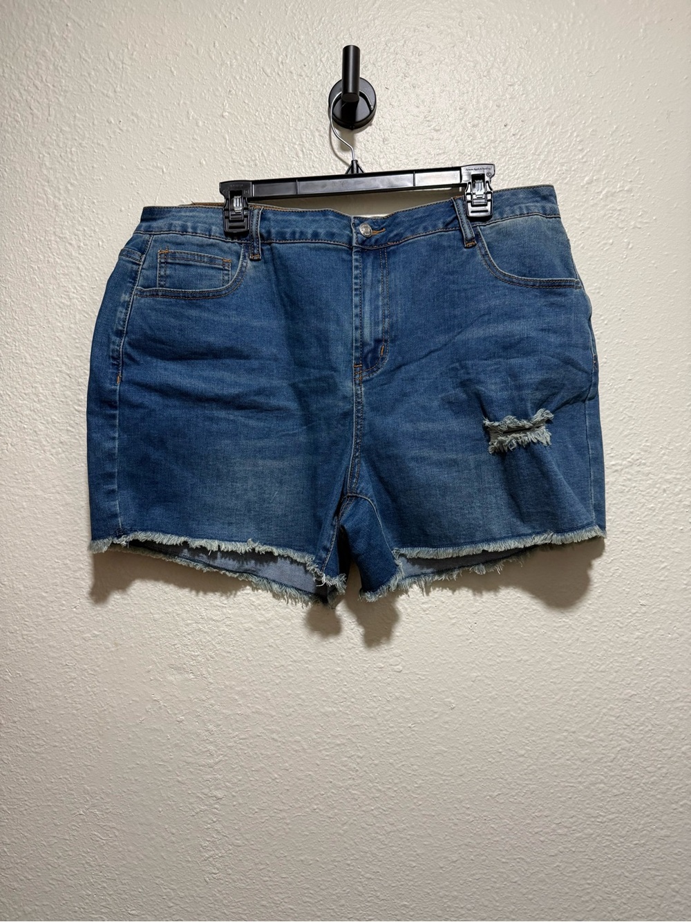 Women’s Distressed Blue Denim Cutoff Shorts